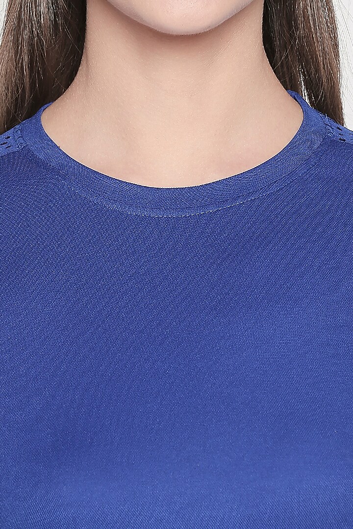 Cobalt Blue Top With Knitted Pants by TUNA ACTIVE at Pernia's Pop Up Shop