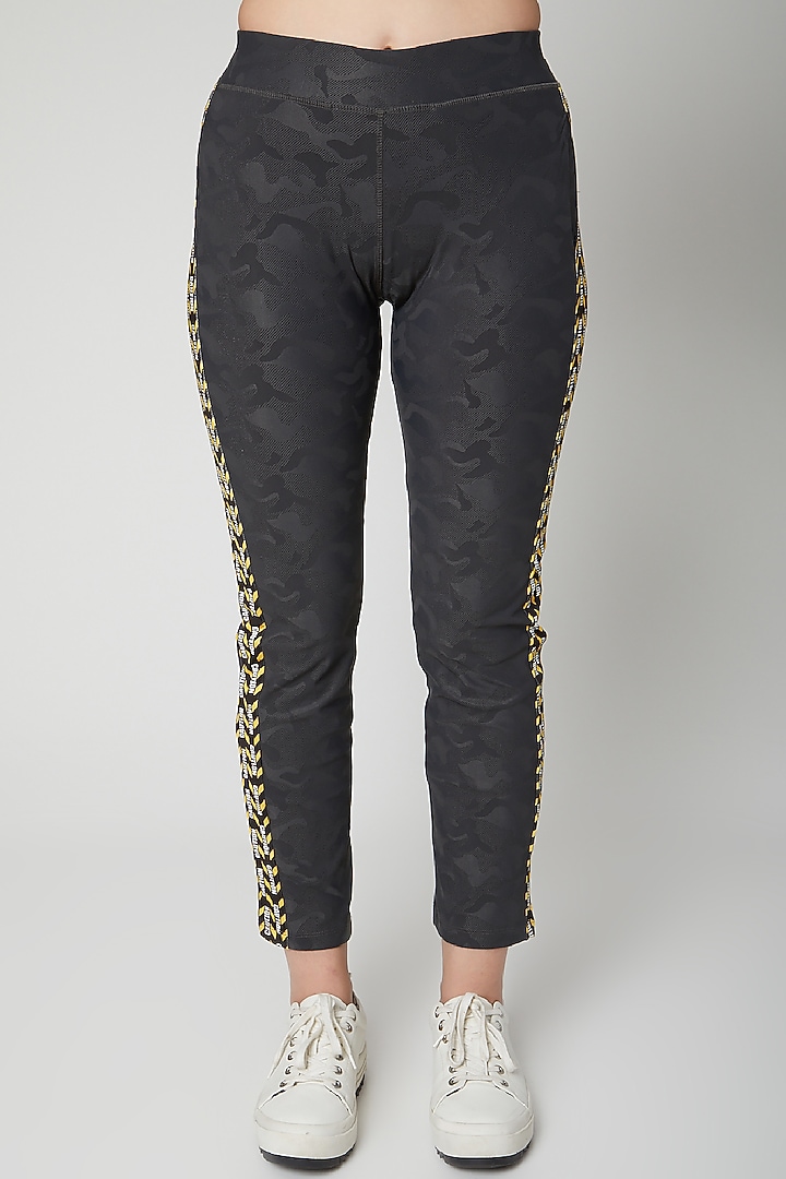 Grey Printed Jacket With Track Pants by TUNA ACTIVE at Pernia's Pop Up Shop