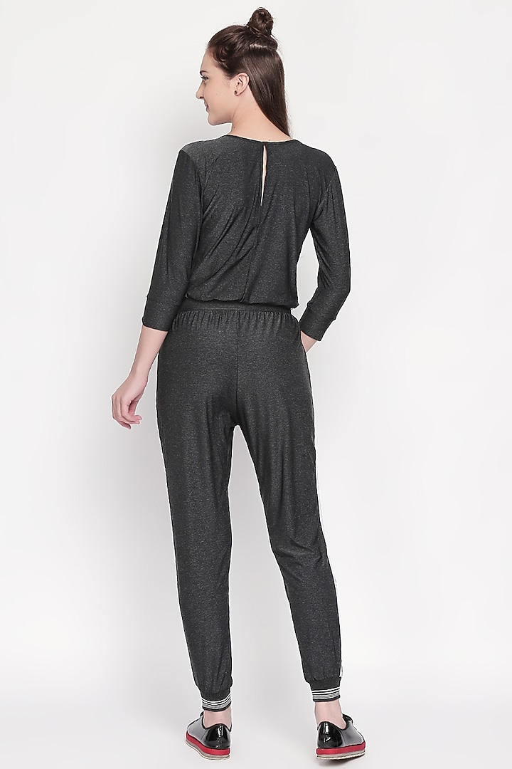 Grey Jumpsuit With Side Strips by TUNA ACTIVE at Pernia's Pop Up Shop