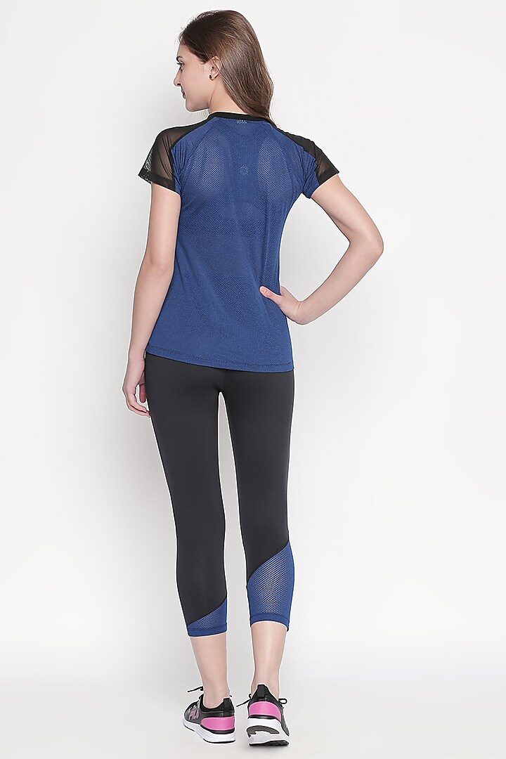 Cobalt Blue Top With Track Pants by TUNA ACTIVE at Pernia's Pop Up Shop