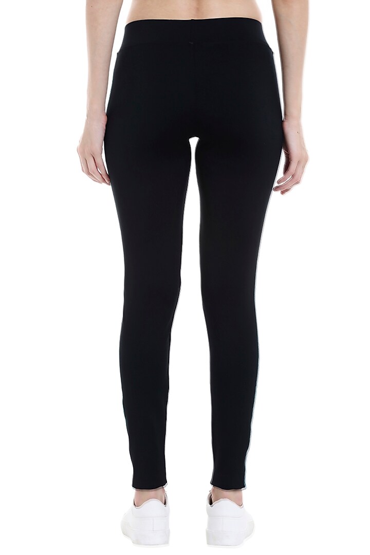 Light Black Polyester Leggings by TUNA ACTIVE at Pernia's Pop Up Shop