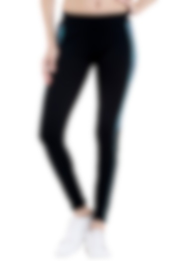 Light Black Polyester Leggings by TUNA ACTIVE