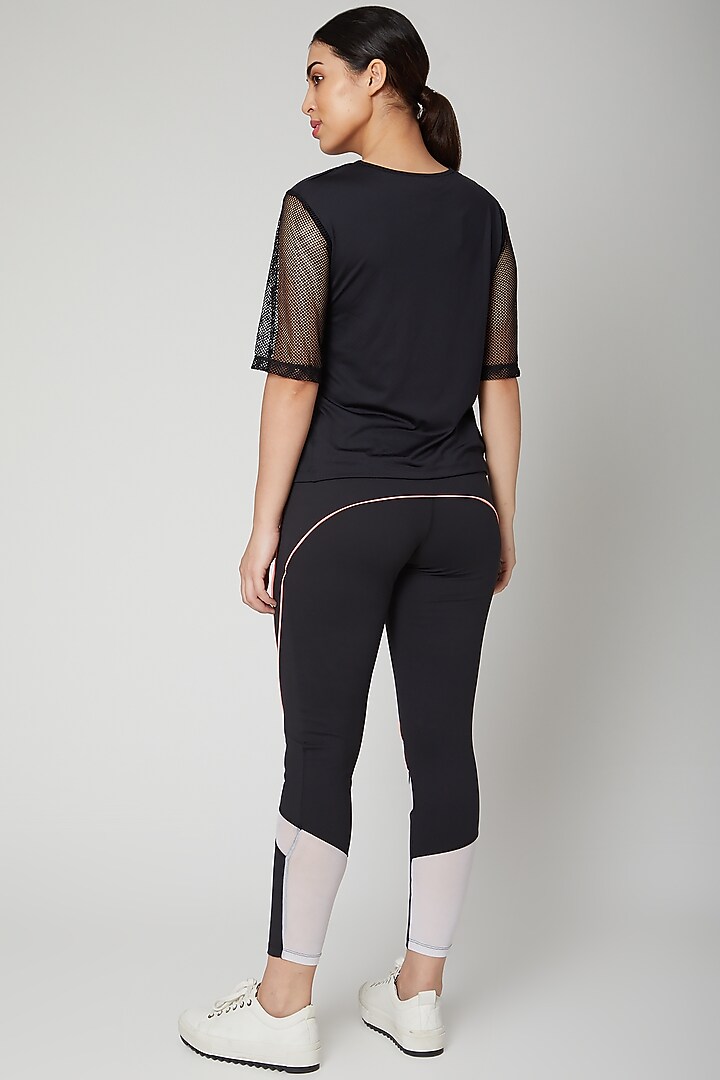Black Polyester Blend Tracksuit by TUNA ACTIVE at Pernia's Pop Up Shop