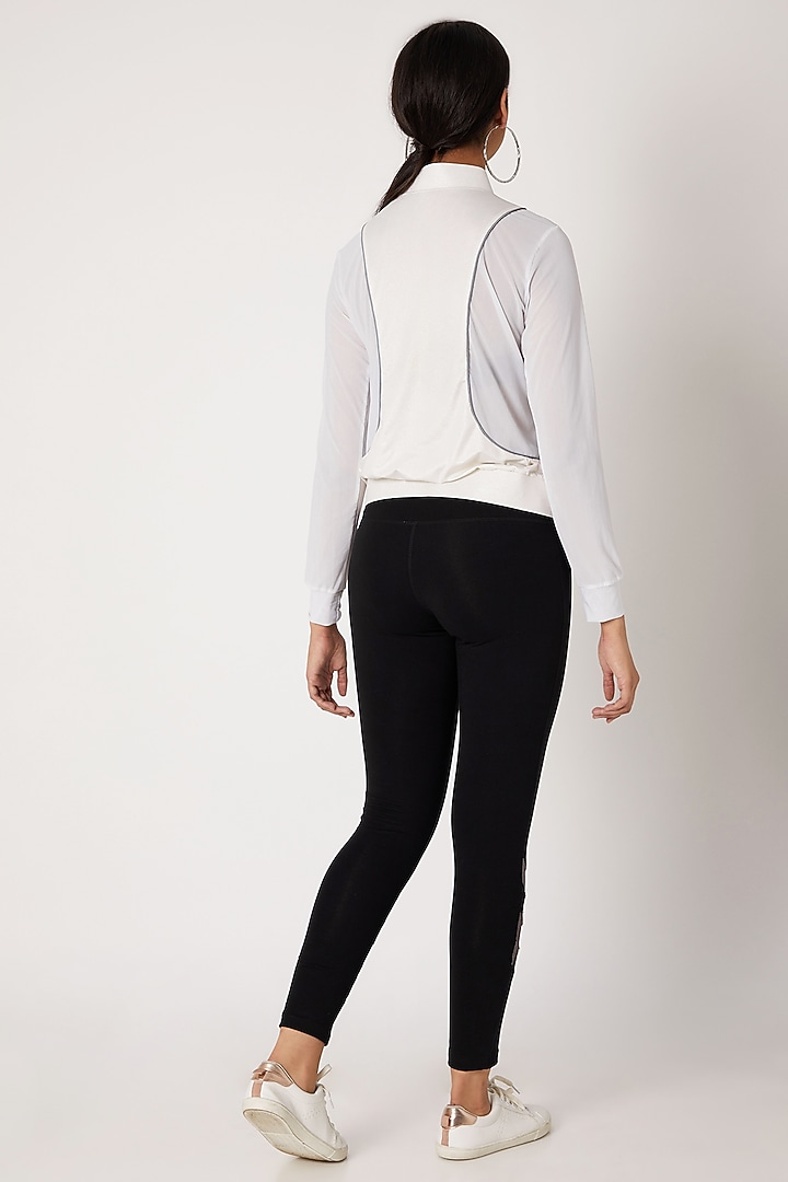 Black Metallic High-Waisted Leggings by TUNA ACTIVE at Pernia's Pop Up Shop