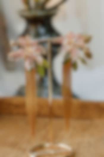 Pink & Green Floral Earrings by The Vintage Snob at Pernia's Pop Up Shop