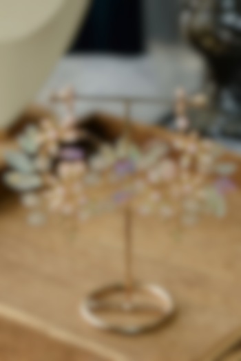 Pink & Green Floral Hoop Earrings by The Vintage Snob at Pernia's Pop Up Shop