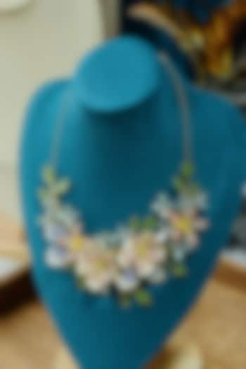 Multi-Colored Handcrafted Floral Necklace by The Vintage Snob at Pernia's Pop Up Shop