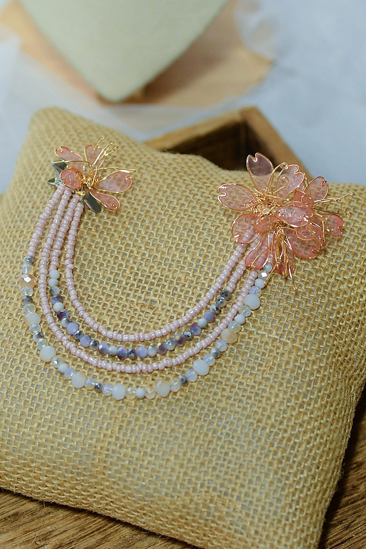 Tangerine Floral Earrings by The Vintage Snob