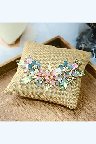 Multi-Colored Resin Floral Necklace by The Vintage Snob