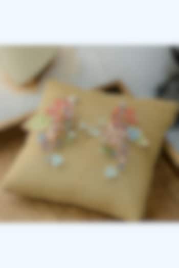 Multi-Colored Resin Handcrafted Push- Back Floral Earrings by The Vintage Snob