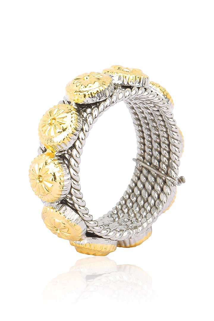 Tanvi Garg presents Dual finish flower finish ring available only at Pernia's Pop Up Shop.
