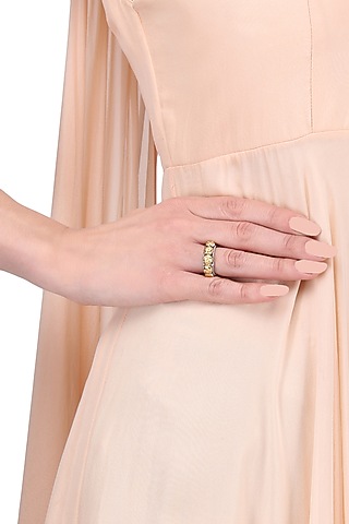 Dual Finish Flower Finish Ring by Tanvi Garg