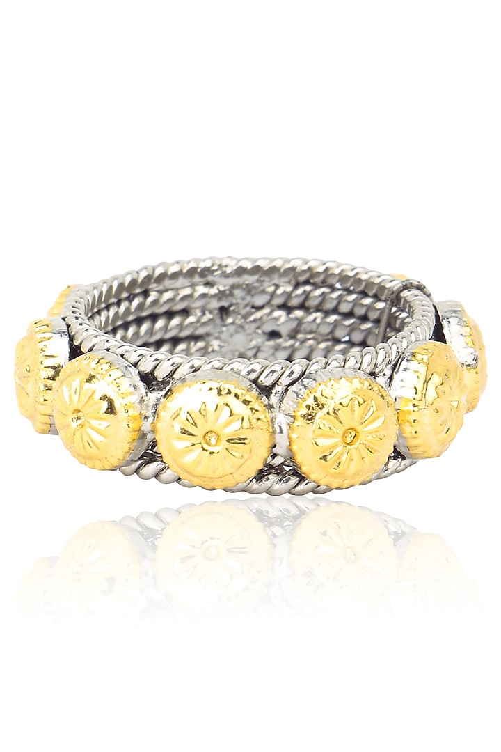 Tanvi Garg presents Dual finish flower finish ring available only at Pernia's Pop Up Shop.