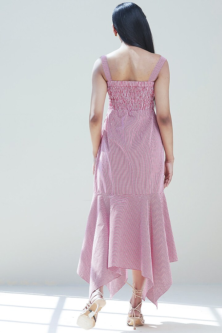 Blush Pink Corset Flared Dress by Twinkle Hanspal at Pernia's Pop Up Shop