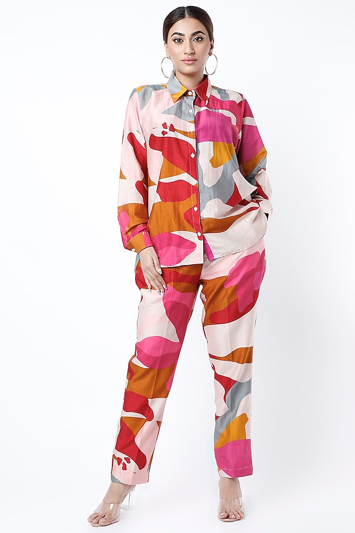 Multi-Colored Printed Co-Ord Set by Twinkle Hanspal