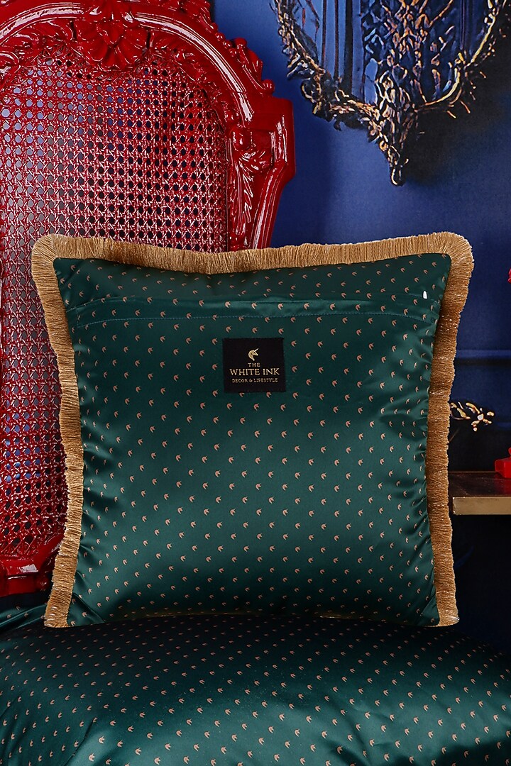 Multi-Colored Satin Tropical Printed Cushion Cover by The White Ink Decor at Pernia's Pop Up Shop