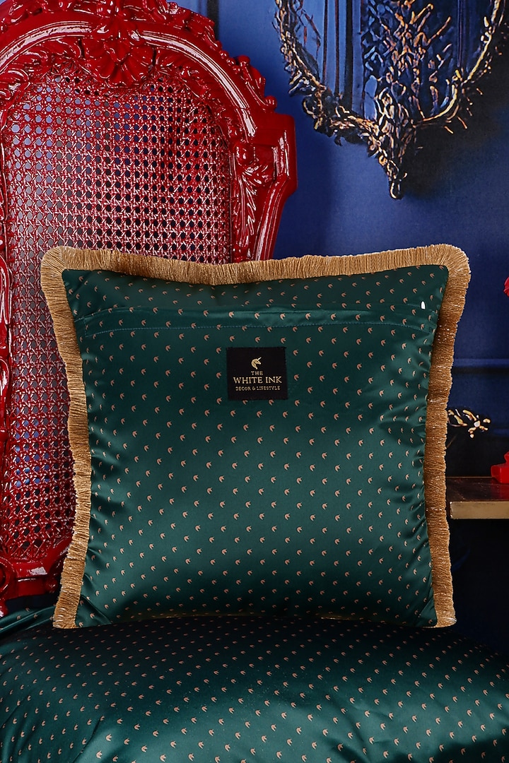Multi-Colored Satin Tropical Printed Cushion Cover by The White Ink Decor at Pernia's Pop Up Shop