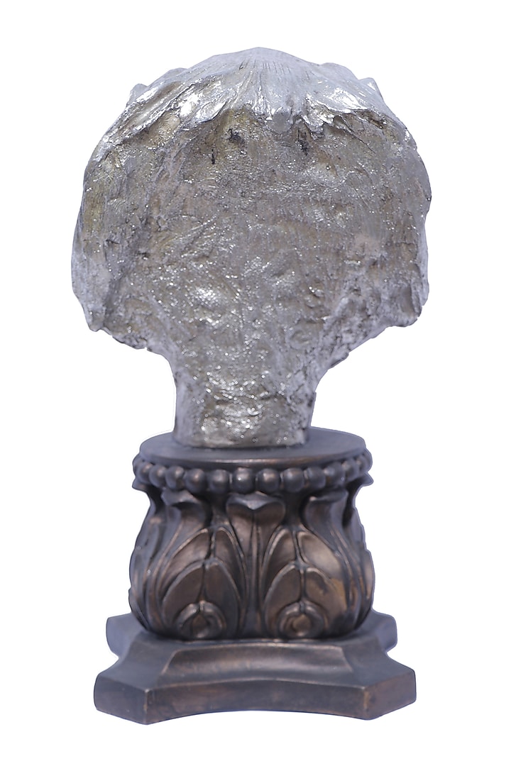 Silver Polyresin Sterling Majesty Lion Showpiece by The White Ink Decor at Pernia's Pop Up Shop