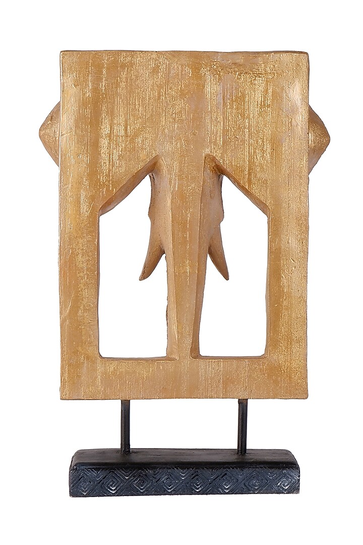 Gold Polyresin Antique Elephant Showpiece by The White Ink Decor at Pernia's Pop Up Shop