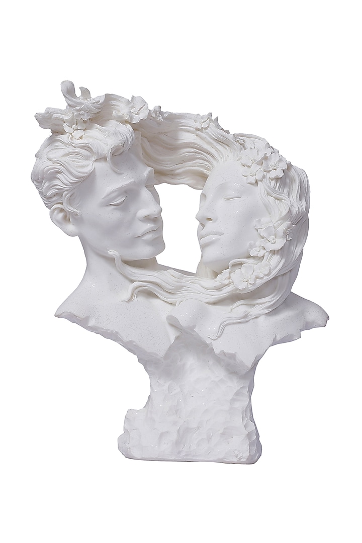 White Polyresin Antique Couple Showpiece by The White Ink Decor at Pernia's Pop Up Shop