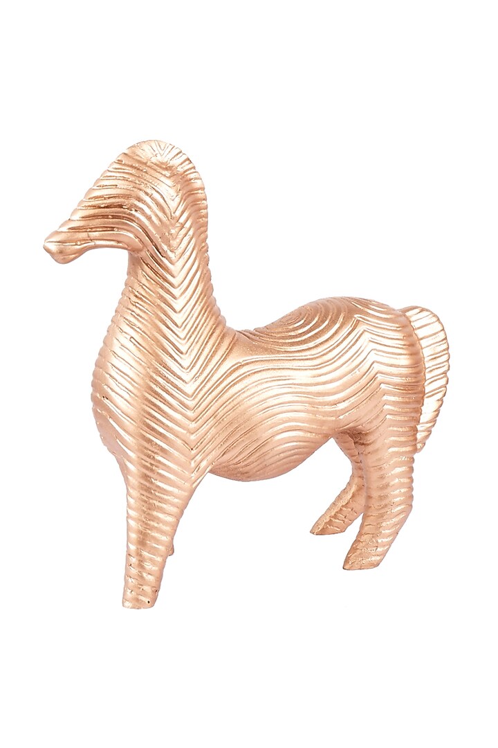 Gold Polyresin Zebra Figurine Showpiece by The White Ink Decor at Pernia's Pop Up Shop