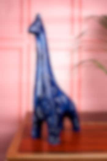 Midnight Blue Polyresin Giraffe Modern Art Showpiece by The White Ink Decor at Pernia's Pop Up Shop