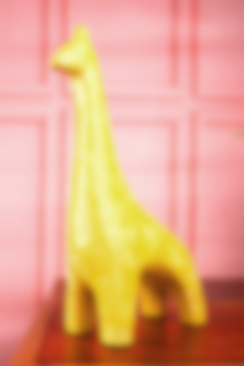 Yellow Polyresin Giraffe Modern Art Showpiece by The White Ink Decor at Pernia's Pop Up Shop
