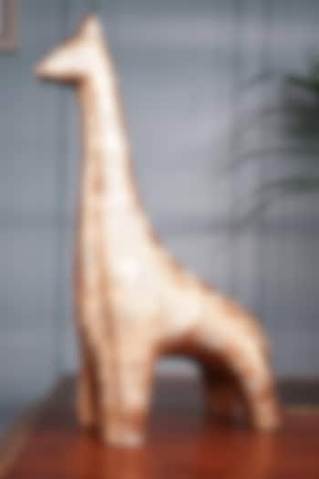 Gold Polyresin Giraffe Modern Art Showpiece by The White Ink Decor at Pernia's Pop Up Shop