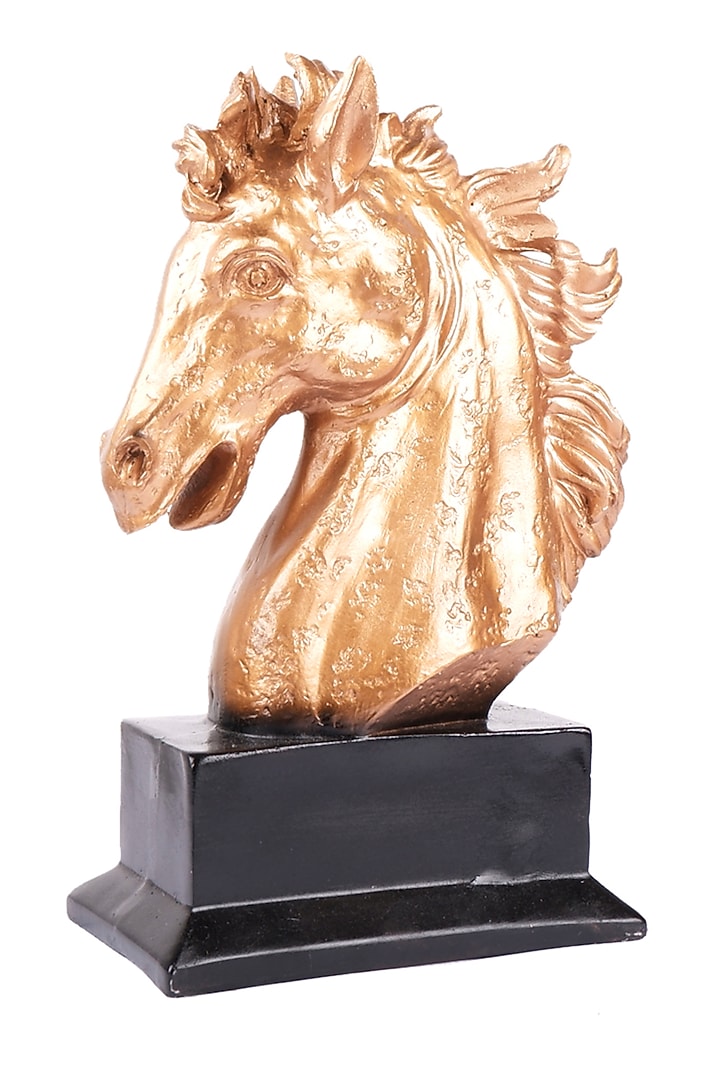 Gold Polyresin Premium Fengshui Horse Figurine by The White Ink Decor at Pernia's Pop Up Shop