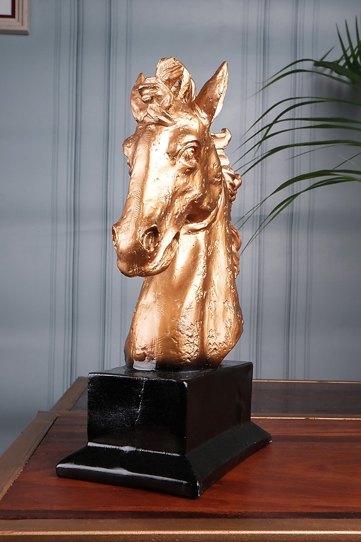 Gold Polyresin Premium Fengshui Horse Figurine by The White Ink Decor at Pernia's Pop Up Shop