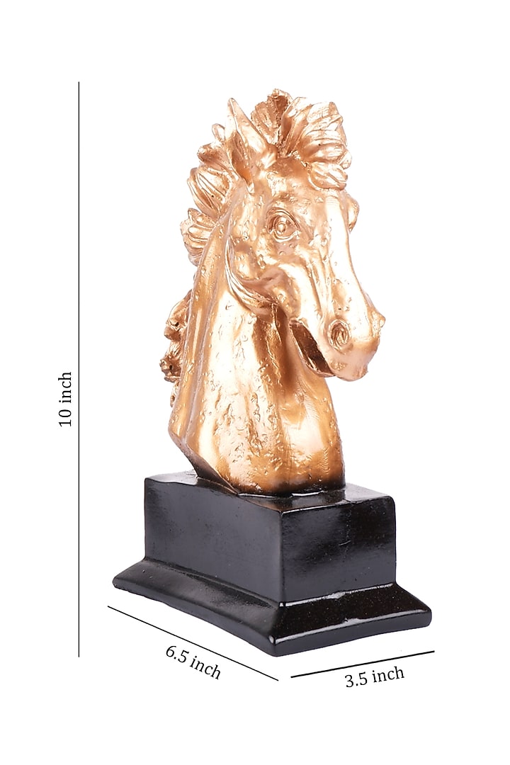 Gold Polyresin Premium Fengshui Horse Figurine by The White Ink Decor at Pernia's Pop Up Shop