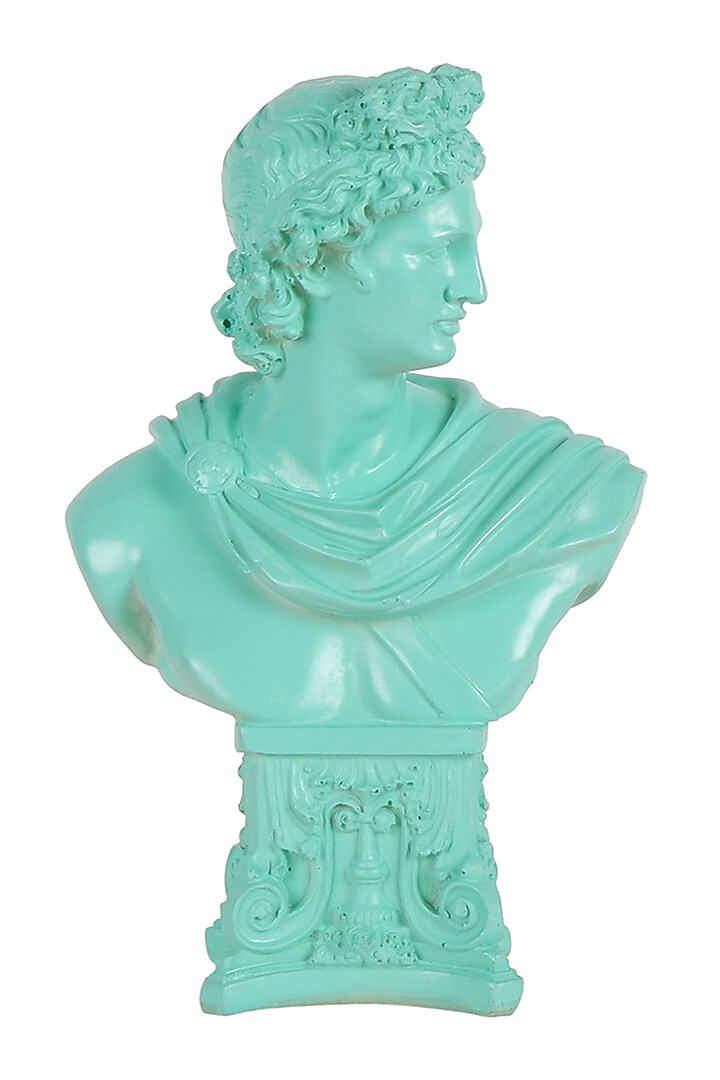 Green Pastel Polyresin Roman Emperor Showpiece by The White Ink Decor at Pernia's Pop Up Shop