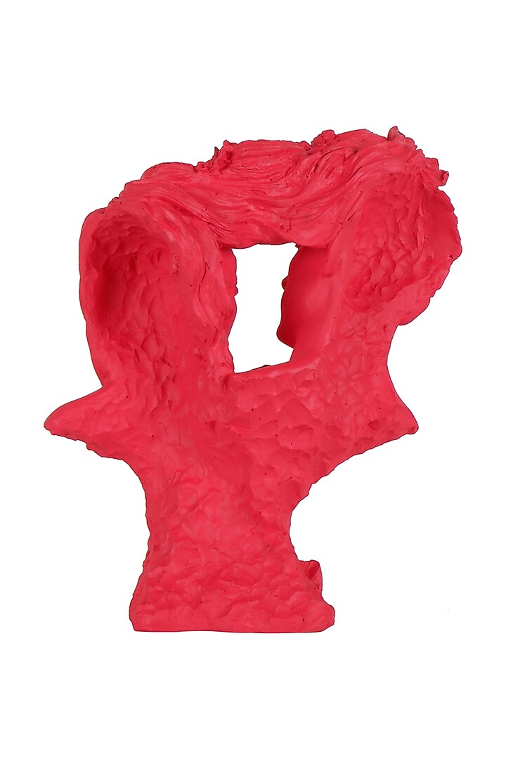 Red Polyresin Antique Couple Face Showpiece by The White Ink Decor at Pernia's Pop Up Shop