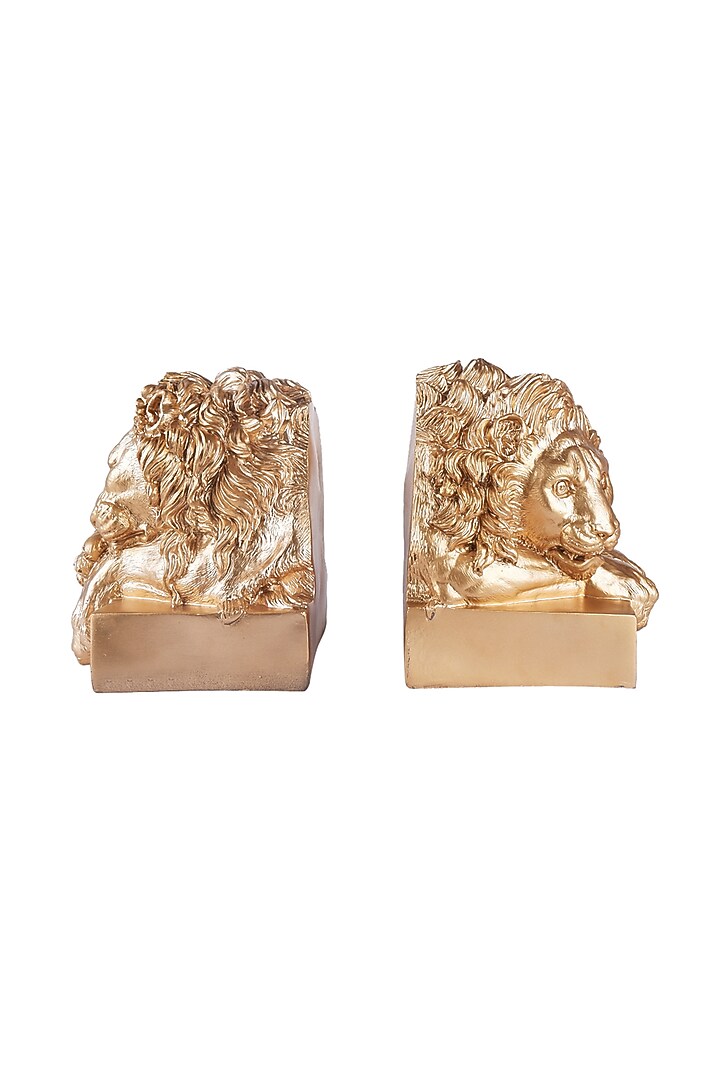 Gold Polyresin Lion Shape Book Holder by The White Ink Decor at Pernia's Pop Up Shop
