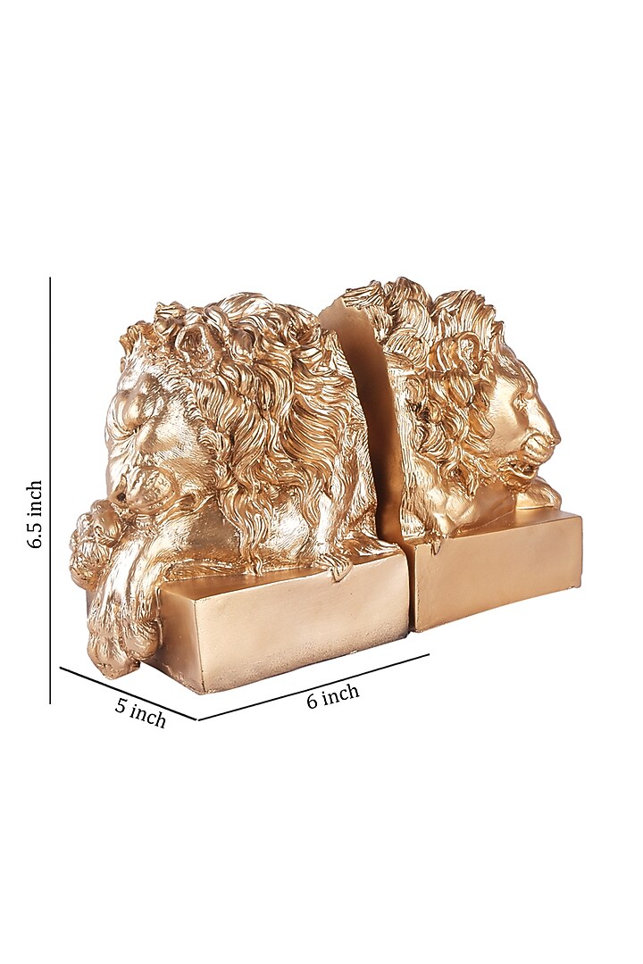 Gold Polyresin Lion Shape Book Holder by The White Ink Decor at Pernia's Pop Up Shop