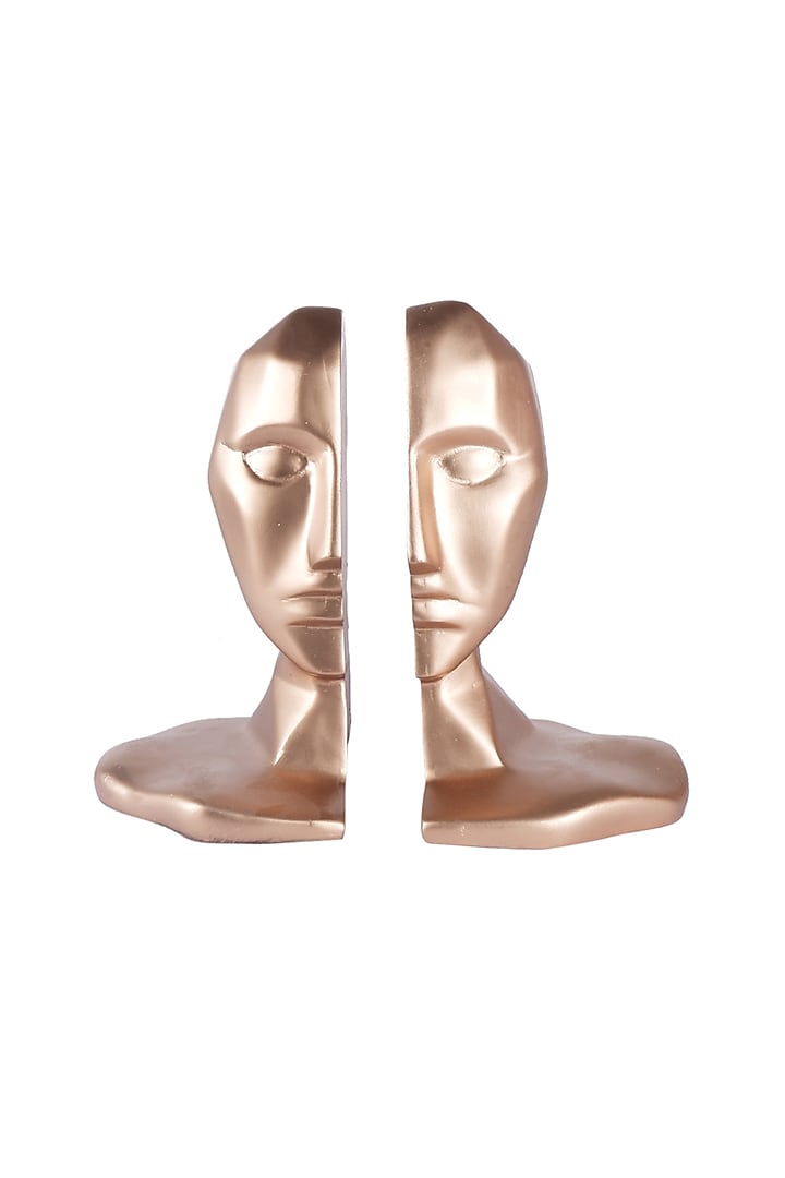 Gold Polyresin Face Book Holder by The White Ink Decor at Pernia's Pop Up Shop