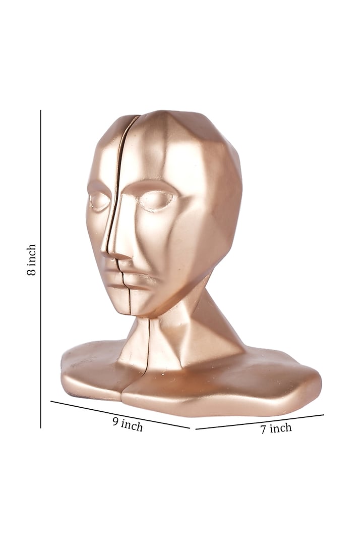 Gold Polyresin Face Book Holder by The White Ink Decor at Pernia's Pop Up Shop