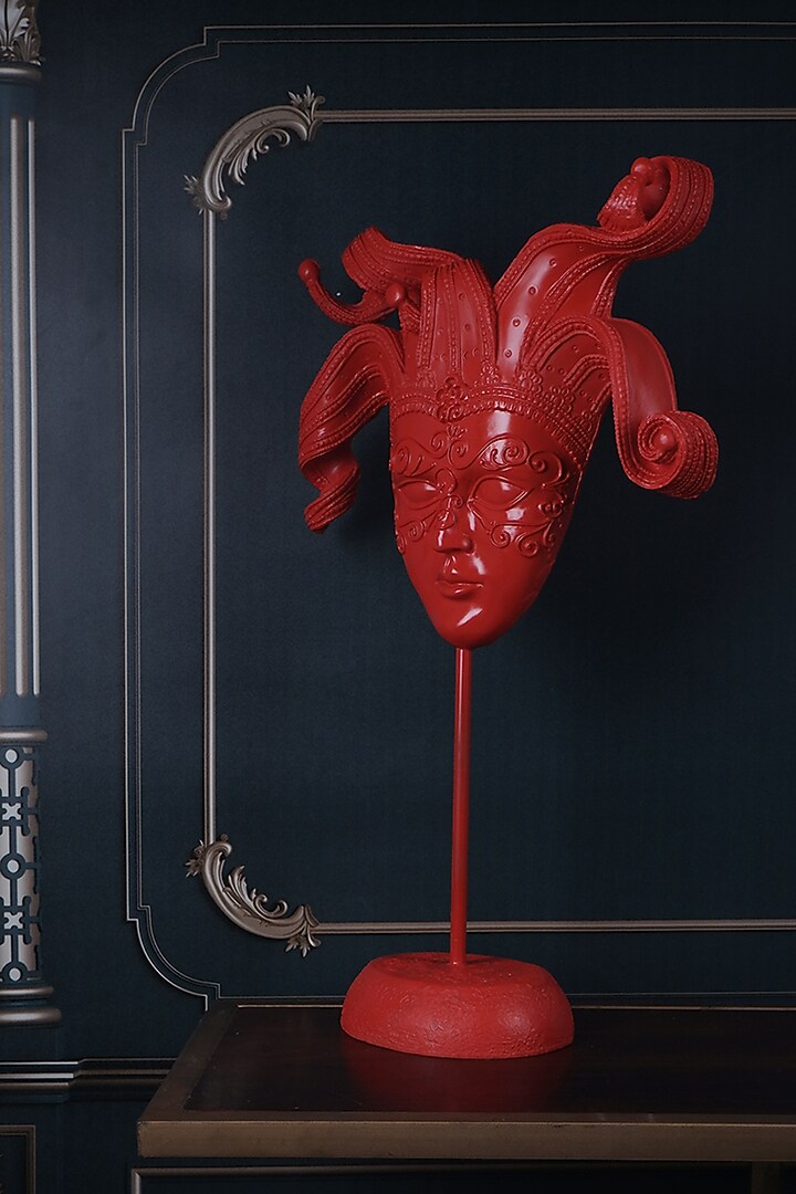 Red Polyresin Antique Modern Art Figurine by The White Ink Decor at Pernia's Pop Up Shop