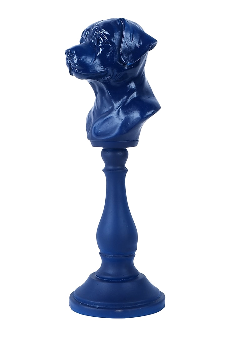 Midnight Blue Polyresin Antique Dog Figurine by The White Ink Decor at Pernia's Pop Up Shop