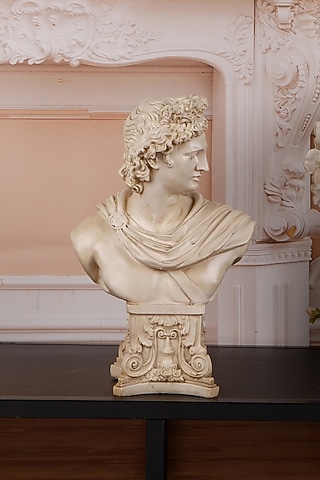 Beige Polyresin Antique Caroline Premium Showpiece by The White Ink Decor
