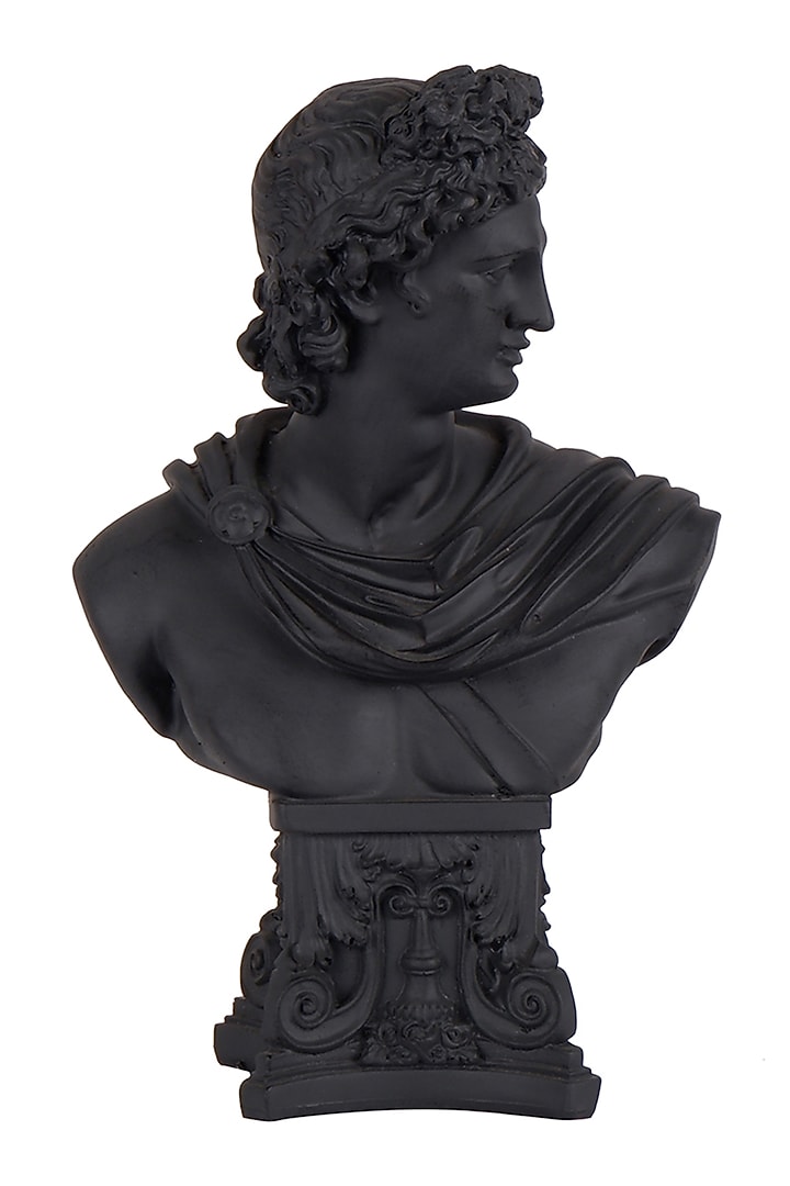 Black Polyresin Antique Gilded Romanian Art Showpiece by The White Ink Decor at Pernia's Pop Up Shop