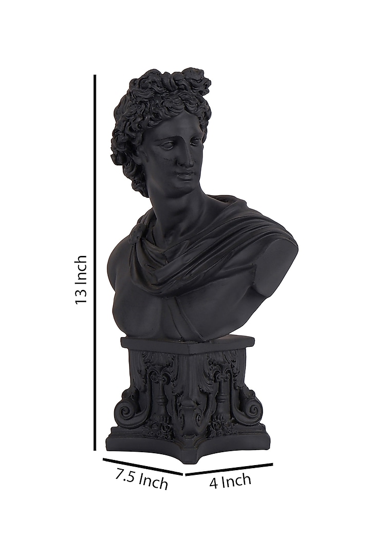 Black Polyresin Antique Gilded Romanian Art Showpiece by The White Ink Decor at Pernia's Pop Up Shop