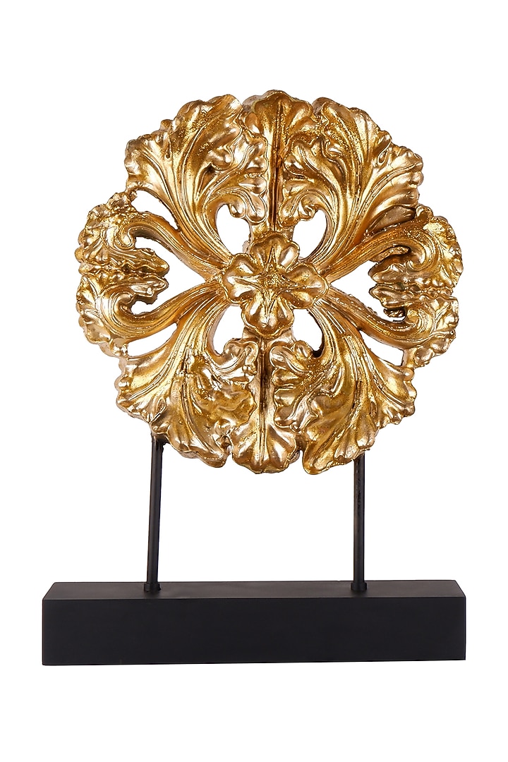 Gold Polyresin Antique Floral Showpiece by The White Ink Decor at Pernia's Pop Up Shop