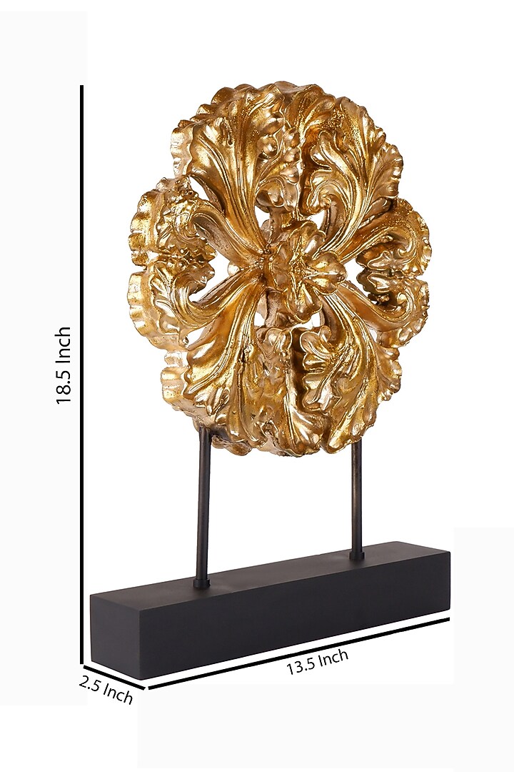 Gold Polyresin Antique Floral Showpiece by The White Ink Decor at Pernia's Pop Up Shop