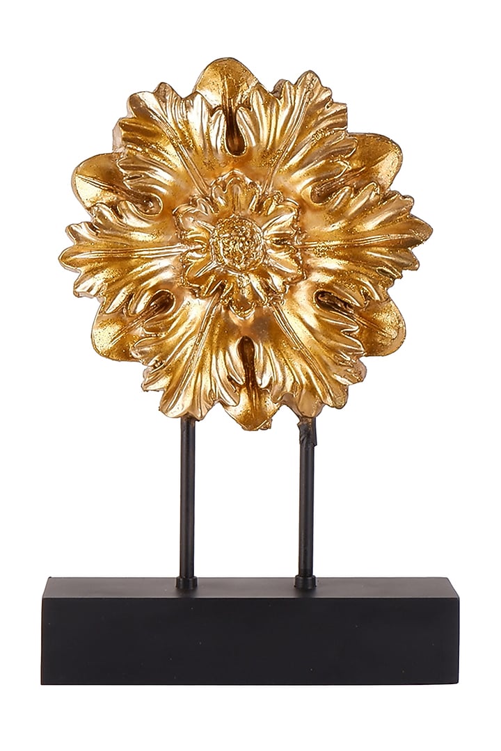 Gold Polyresin Antique Floral Showpiece by The White Ink Decor at Pernia's Pop Up Shop