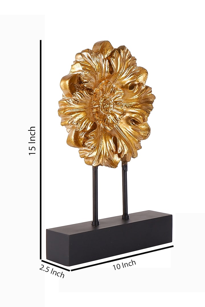 Gold Polyresin Antique Floral Showpiece by The White Ink Decor at Pernia's Pop Up Shop