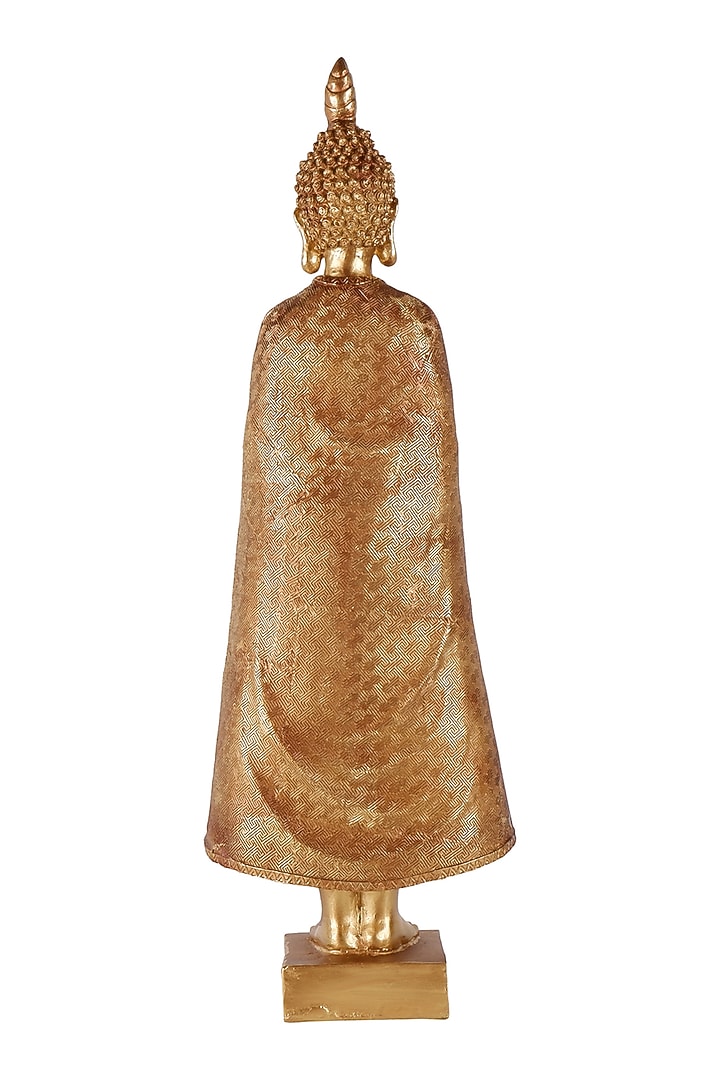 Gold Polyresin Standing Buddha Antique Showpiece by The White Ink Decor at Pernia's Pop Up Shop