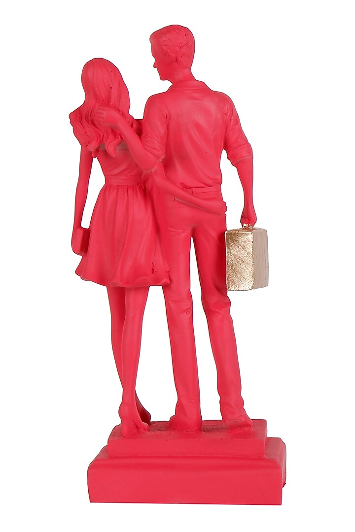 Red Polyresin Antique Couple Showpiece by The White Ink Decor at Pernia's Pop Up Shop