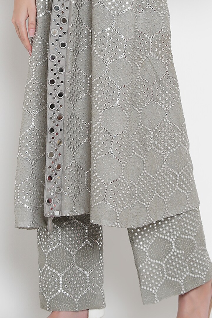 Grey Monarch Collar Long Jacket by Twenty Nine at Pernia's Pop Up Shop