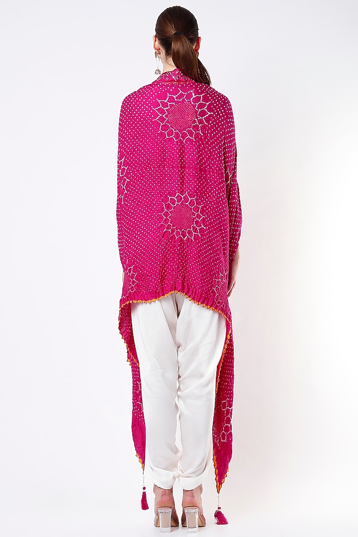 Fuchsia Tie-Dyed Cape by Twenty Nine at Pernia's Pop Up Shop